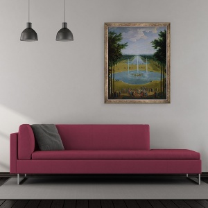 Tablou inramat - Pierre-Denis Martin - Vedere la Bassin dApollon in gradinile de la Versailles, 50 x 60 cm - Img 2