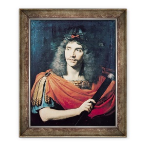 Tablou inramat - Pierre Mignard - Moliere in rolul lui Cezar in moartea lui Pompei, 70 x 85 cm