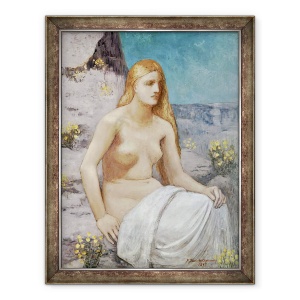 Tablou inramat - Pierre Puvis de Chavannes - Sfanta Maria Magdalena, 60 x 80 cm