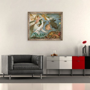 Tablou inramat - Pieter Bruegel the Elder - Caderea ingerilor rebeli II, 50 x 60 cm - Img 2
