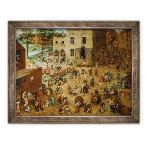 Tablou inramat - Pieter Bruegel the Elder - Jocuri pentru copii, 60 x 80 cm