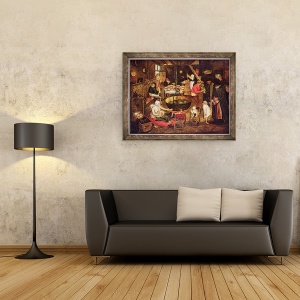 Tablou inramat - Pieter Bruegel the Elder - Kitchen Interior, 60 x 80 cm - Img 2