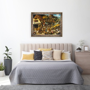 Tablou inramat - Pieter Bruegel the Elder - Proverbe olandeze, 70 x 90 cm - Img 2