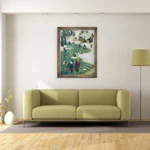 Tablou inramat - Pieter Bruegel the Elder - Recensamantul din Betleem I, 60 x 80 cm - Img 2