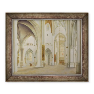 Tablou inramat - Pieter Jansz Saenredam - Interiorul Saint Bavo, Haarlem, 70 x 85 cm