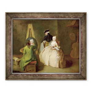 Tablou inramat - Pietro Longhi - Studioul artistului, 50 x 60 cm