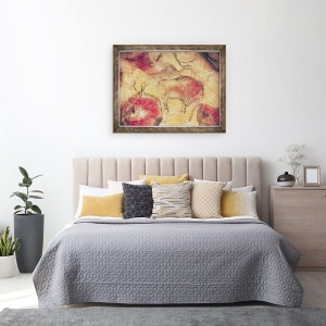 Tablou inramat - Prehistoric - Bizonii, din pesterile de la Altamira, 70 x 90 cm - Img 3