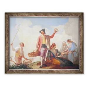 Tablou inramat - Ramon Bayeu y Subias - Vanzatorii de fani si roscas, 60 x 80 cm