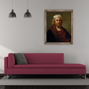 Tablou inramat - Rembrandt Harmensz van Rijn - Autoportret III, 50 x 60 cm - Img 2