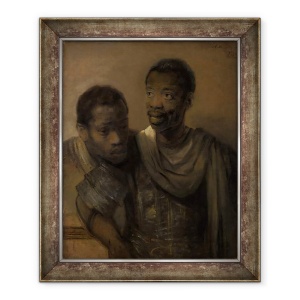 Tablou inramat - Rembrandt Harmensz van Rijn - Doi barbati africani, 70 x 85 cm