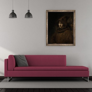 Tablou inramat - Rembrandt Harmensz van Rijn - Fiul lui Rembrandt Titus in obiceiul unui calugar, 50 x 60 cm - Img 2