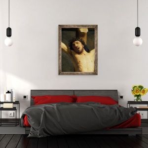 Tablou inramat - Rembrandt Harmensz van Rijn - Hristos pe cruce, 60 x 80 cm - Img 3