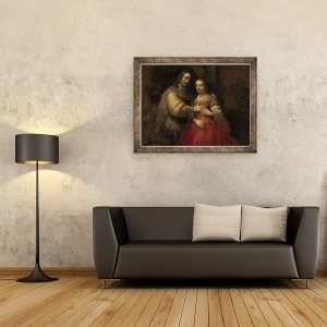 Tablou inramat - Rembrandt Harmensz van Rijn - Mireasa evreiasca, 60 x 80 cm - Img 2