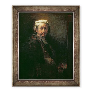 Tablou inramat - Rembrandt Harmensz van Rijn - Portretul Artistului la sevaletul sau, 50 x 60 cm