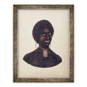 Tablou inramat - Richard Browne - Wambela, sotia lui Cobbawn Wogi, seful nativ al portului Stephen, NSW, 70 x 90 cm