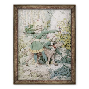 Tablou inramat - Richard Dadd - Schita lui Robin Hood, 60 x 80 cm