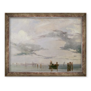 Tablou inramat - Richard Parkes Bonington - Vedere spre laguna langa Venetia, 60 x 80 cm