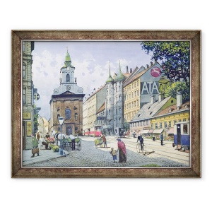 Tablou inramat - Richard Pokorny - Biserica Chimneysweeps, Wiedner Hauptstrasse, 60 x 80 cm