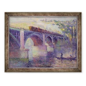 Tablou inramat - Robert Antoine Pinchon - Podul de la apus, 60 x 80 cm