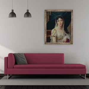 Tablou inramat - Robert Lefevre - Desiree Clary 1781-1860 Regina Suediei, 50 x 60 cm - Img 2