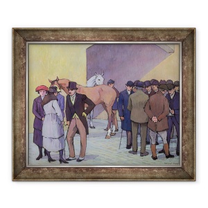 Tablou inramat - Robert Polhill Bevan - O dimineata la Tattersall, 50 x 60 cm