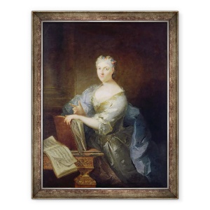 Tablou inramat - Robert Tournieres - Portretul cantaretei Marie-Louise Desmatins 1670-1708, 60 x 80 cm