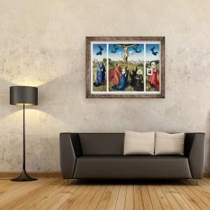 Tablou inramat - Rogier van der Weyden - Crucifixion Triptych, 70 x 90 cm - Img 2