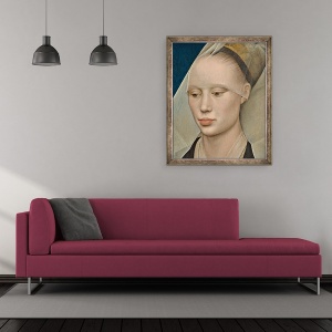 Tablou inramat - Rogier van der Weyden - Portret De O Doamna, 50 x 60 cm - Img 2