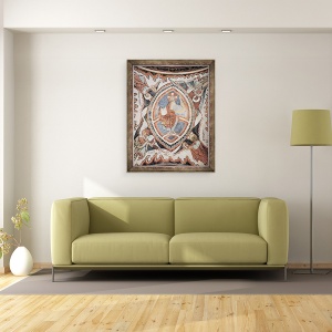 Tablou inramat - Romanesque - Hristos in slava in Tetramorf, 60 x 80 cm - Img 2