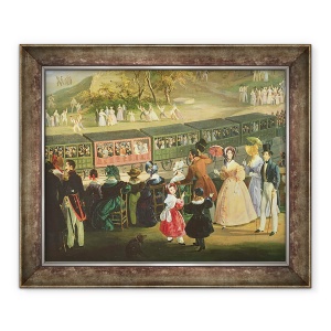 Tablou inramat - Salvatore Fergola - Deschiderea Caii Ferate Napoli Portici in 1839 ulei pe panza, 70 x 85 cm