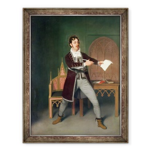 Tablou inramat - Samuel de Wilde - Charles Farley 1771-1859 in rolul lui Francisco in O poveste de mister de Thomas Holcroft, la Teatrul Covent Garden, 70 x 90 cm
