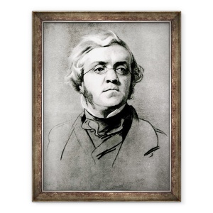 Tablou inramat - Samuel Laurence - William Makepeace Thackeray 1811-63 ulei pe panza, 70 x 90 cm