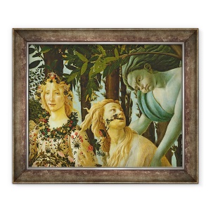 Tablou inramat - Sandro Botticelli - Primavera, detalii despre Flora si Zephyr, c.1478, 50 x 60 cm