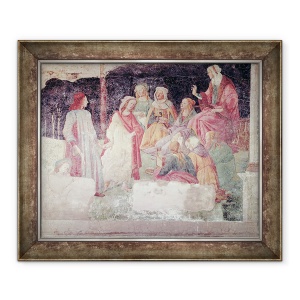 Tablou inramat - Sandro Botticelli - Tanar intampinat de sapte Arte Liberale, 50 x 60 cm