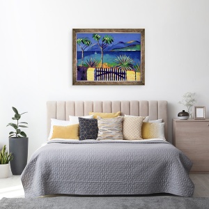 Tablou inramat - Sara Hayward - Gradina mediteraneana, 70 x 90 cm - Img 3