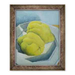 Tablou inramat - Sara Studd - Gutui pe o farfurie alba, 70 x 85 cm