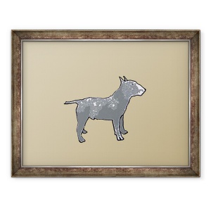 Tablou inramat - Sarah Thompson-Engels - Bull terrier, 60 x 80 cm