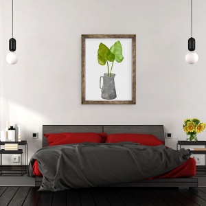 Tablou inramat - Sarah Thompson-Engels - Ulcior gri cu frunze 2020, 60 x 80 cm - Img 3