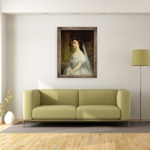 Tablou inramat - Scoala austriaca - Elisabeta de Bavaria 1837-98, 60 x 80 cm - Img 2