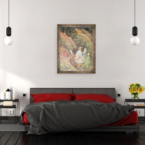 Tablou inramat - Scoala Boema - Luna mai, detaliu al unui gratar de picnic, 70 x 90 cm - Img 3