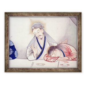 Tablou inramat - Scoala chineza - Cina Taina, 70 x 90 cm