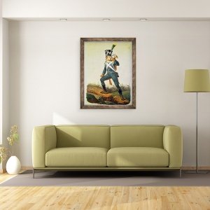 Tablou inramat - scoala engleza - Infanterie Usoara Ensign, 60 x 80 cm - Img 2