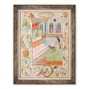 Tablou inramat - scoala engleza - Maria I binecuvantarea inele crampe, 70 x 90 cm