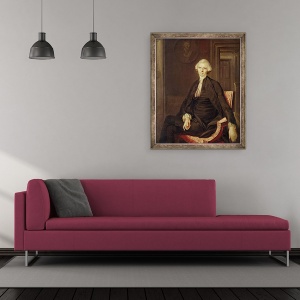 Tablou inramat - Scoala Engleza - Portret De Laurence Sterne, 50 x 60 cm - Img 2