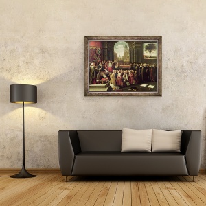 Tablou inramat - Scoala flamanda - Tirania Ducelui de Alba, 60 x 80 cm - Img 2