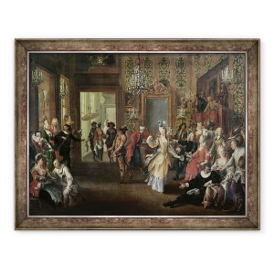 Tablou inramat - Scoala franceza - Balul Costumului, 60 x 80 cm