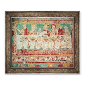 Tablou inramat - Scoala Franceza - Casatoria de la Cana, de la zidul sudic al corului, 50 x 60 cm
