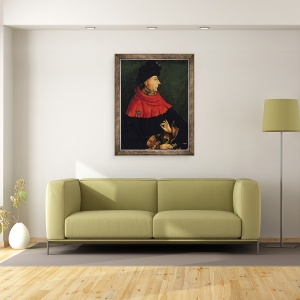 Tablou inramat - Scoala franceza - Ioan cel Neinfricat 1371-1419 Duce de Burgundia, 60 x 80 cm - Img 2