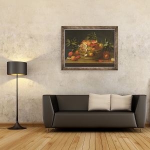 Tablou inramat - Scoala franceza - Natura moarta cu lamaie, 60 x 80 cm - Img 2