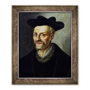 Tablou inramat - Scoala Franceza - Portret De Francois Rabelais c.1494-1553, 70 x 85 cm